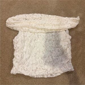 Hollister Cream Lace Top